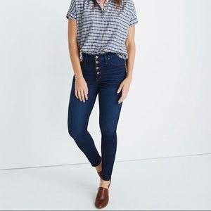 Madewell button-front skinny jeans